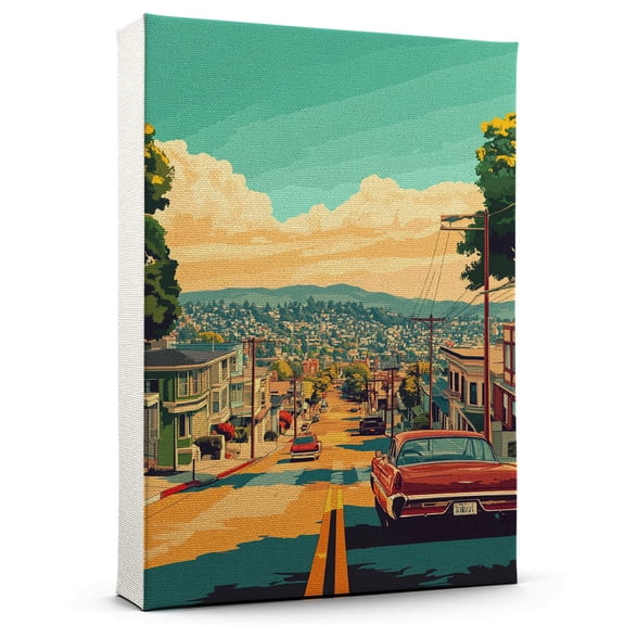Berkeleys Travel Canvas, California Canvas Print vintage, Colorful Berkeleys Decor City Road, California Pictures Wall Art - 102AZ122