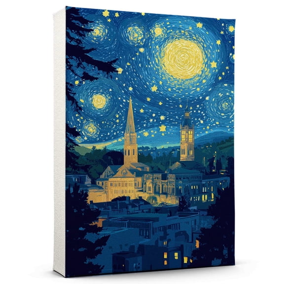 Berkeleys Travel Canvas Prints, California Starry Night Travel decor, Berkeleys Map Poster, California Travel Decor Artwork - 98AZ118