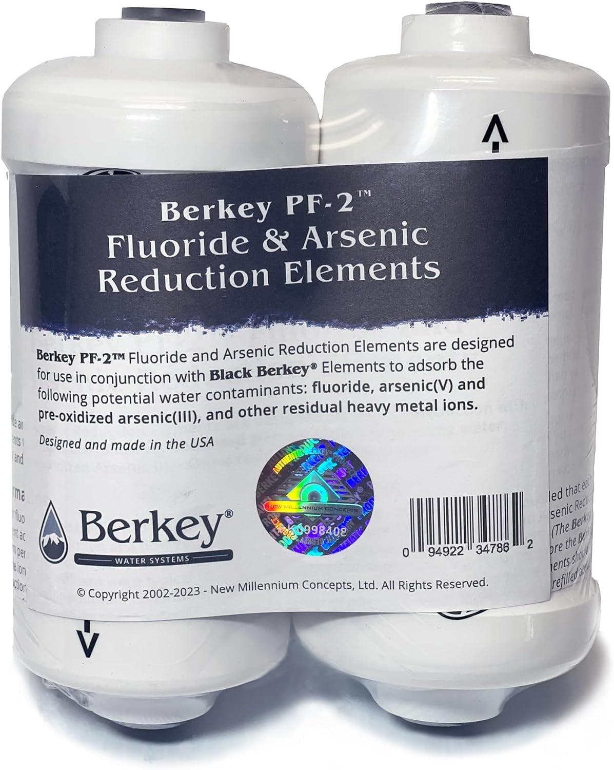 Berkey Authentic Berkey PF-2 Fluoride and Arsenic Reduction Elements (Set of 2 Elements)