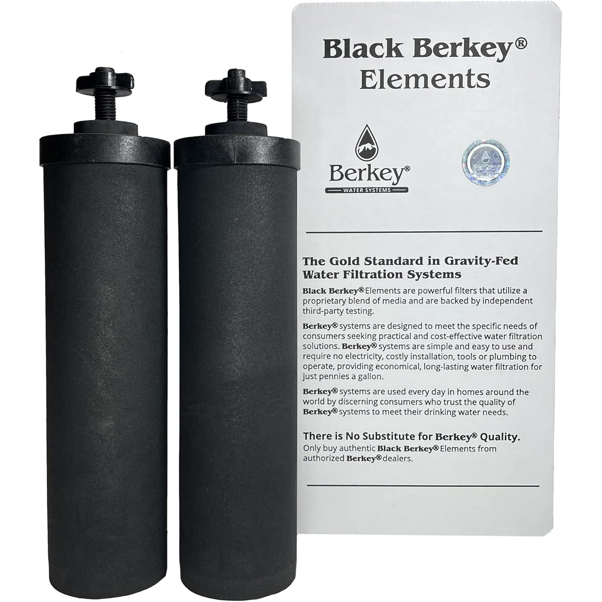 Berkey Authentic Black Berkey Elements BB9-2 Filters for Berkey Water Systems (Set of 2)