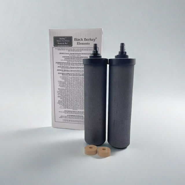 Berkey Authentic Black Berkey Elements BB9-2 Filters for Berkey Water Systems (Set of 2)