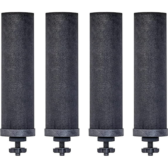 Berkey Authentic Black Berkey Elements BB9-2 Filters for Berkey Water Systems (Set of 4 Black Berkey Elements)
