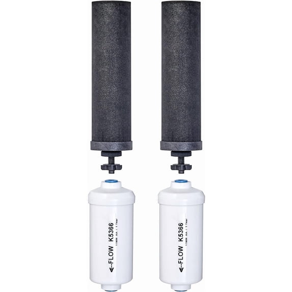 Berkey Authentic Black Berkey Purification Elements - Berkey Water Purifier Replacement Filters (Pack of 2)