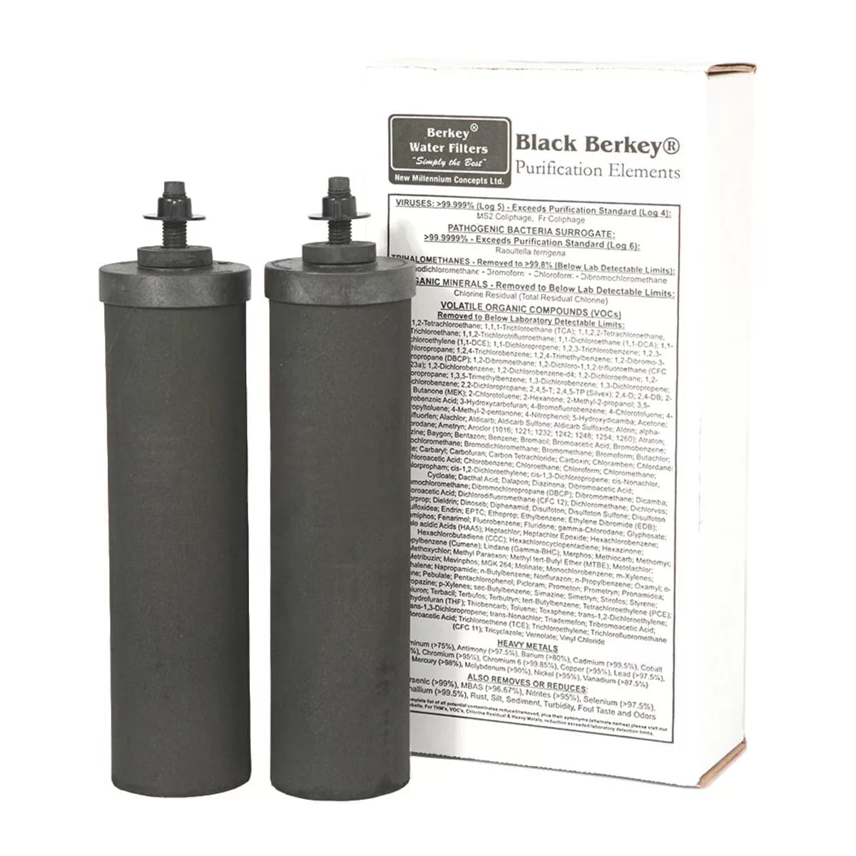 Berkey Authentic Black Elements BB9-2 Filters for Berkey Water Systems (Set of 2)