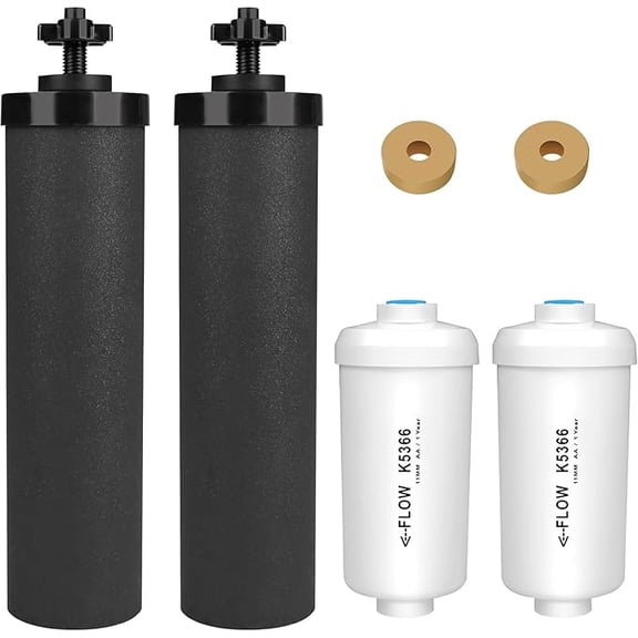 Berkey Black Replacement Fluoride Self-Sterilizing Cleanable Filters Combo Pack