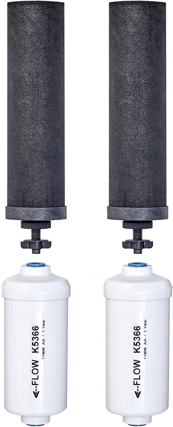 Berkey Black Replacement Fluoride Self-Sterilizing Cleanable Filters Combo Pack