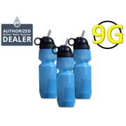 Berkey GSPRT Generic 22 oz Water Bottle with Water Filter, Lightweight Sports Bottle, 3 Pack