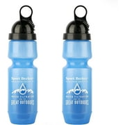 Berkey GSPRT Generic 22 oz Water Bottle with Water Filter, Lightweight Sports Bottle, 2 Pack