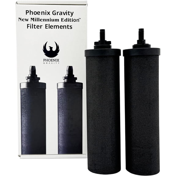Berkey - Phoenix Gravity New Millennium Edition Filter Elements (Set of 2) - NMCL Endorsed Replacement in Lieu of Black Berkey Elements BB9-2