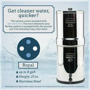 Berkey Royal Stainless Steel Gravity Water Filter System with 2 Black Element For Under Sink And Countertop Water Filter System