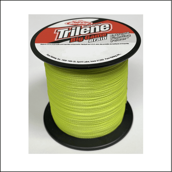 Berkley Big Game Braid Fishing Line, Flame Green, 65lb