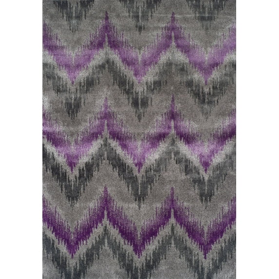 Berkley Blissful Area Rug RS8026 Rs8026 Orchid Orchid Chevrons Faded 5' 3" x 7' 7" Rectangle
