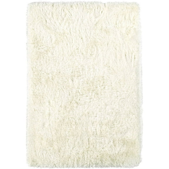 Berkley Bold Area Rug IA100 Ia100 Ivory Ivory Fluffy Shag 5' x 7' 6" Rectangle