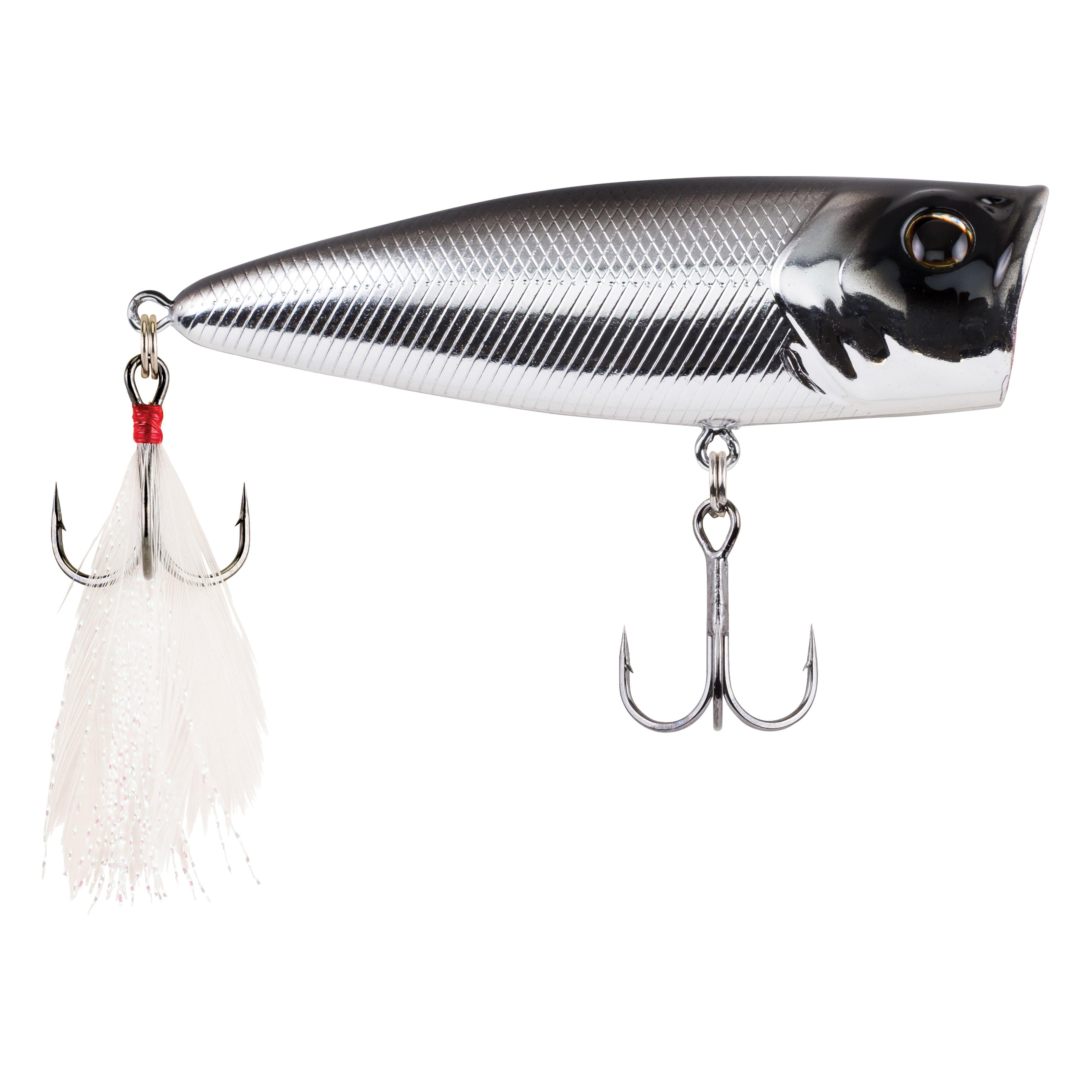 Berkley Bullet Pop Topwater Fishing Lure, Black Chrome, 1/2 oz