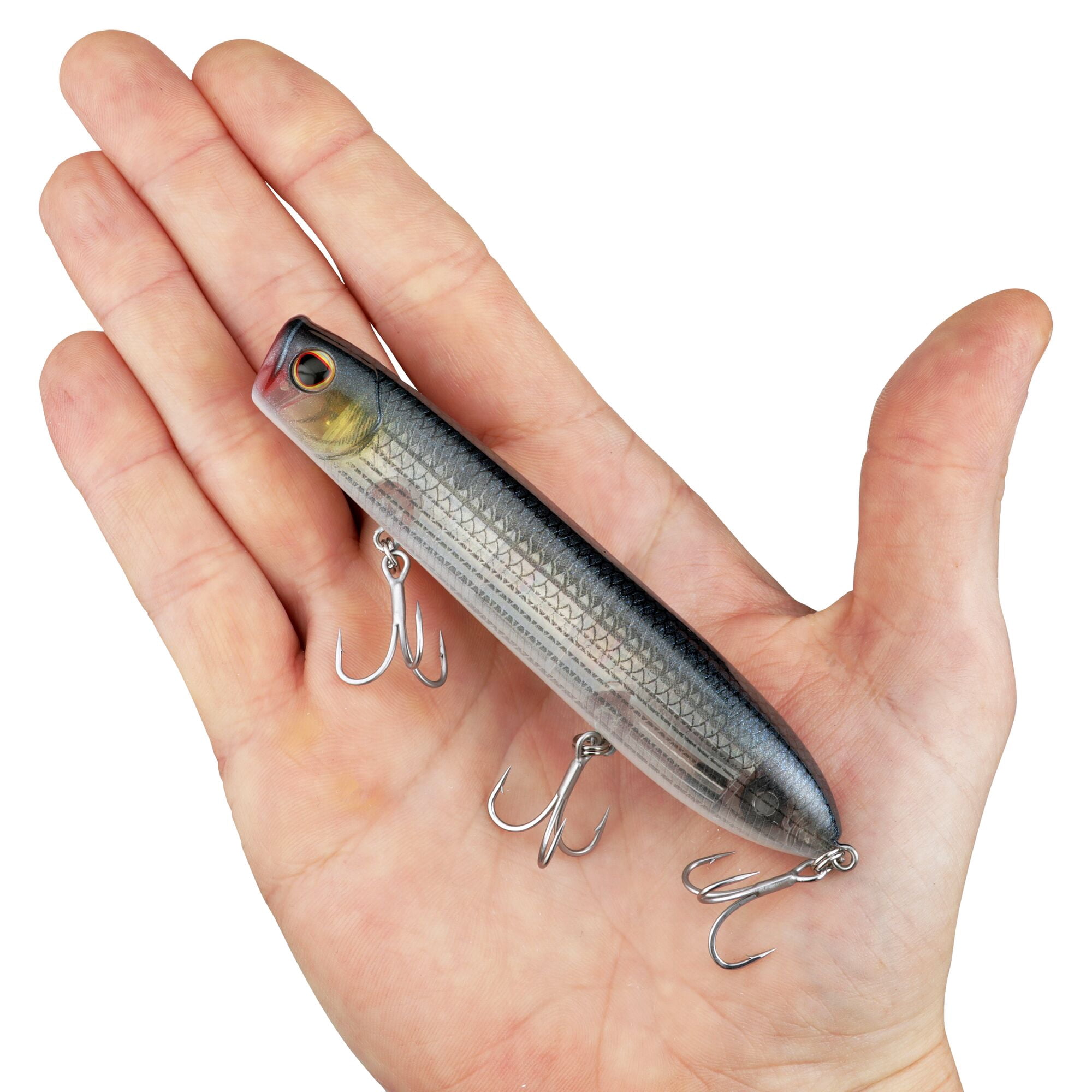 Berkley Cane Walker Saltwater, 4.3 in, Topwater Baits, Mullet (1 Count)