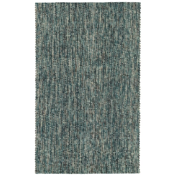 Berkley Darton Area Rug BD1 Bd1 Turquoise Turquoise Tonal Striped 3' 6" x 5' 6" Rectangle