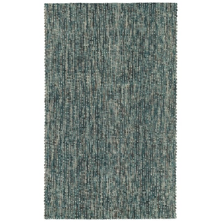 Berkley Darton Area Rug BD1 Bd1 Turquoise Turquoise Tonal Striped 5' x 7' 6" Rectangle