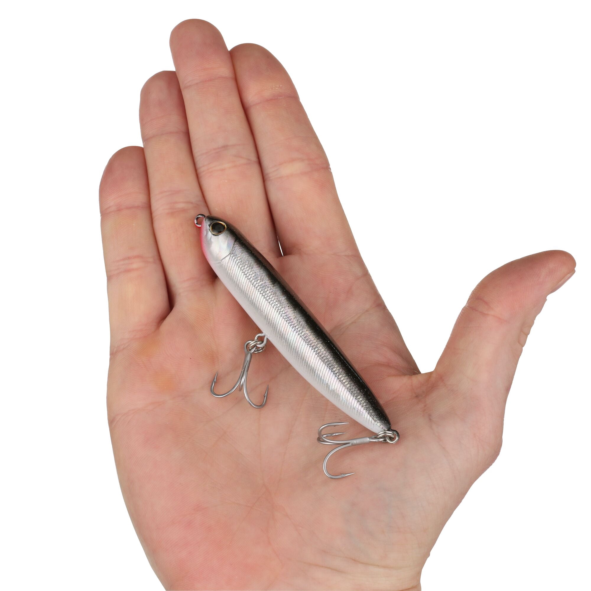 Berkley Drift Walker Saltwater, 3.5 in, Topwater Baits, Black Silver (1 Count)