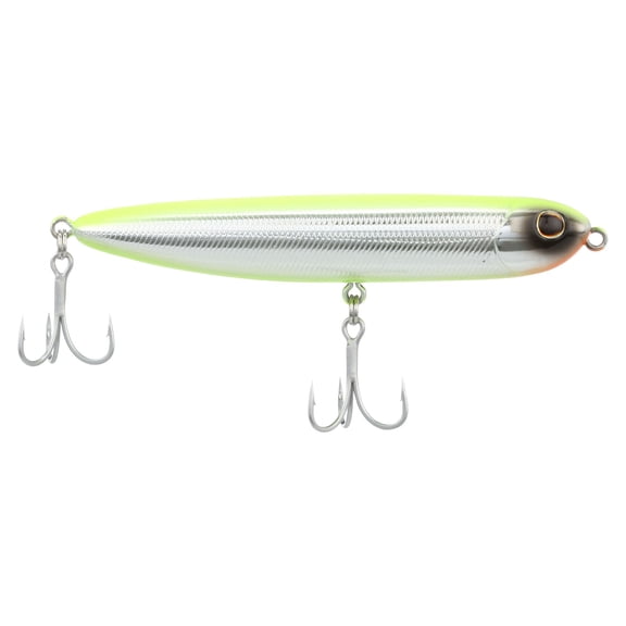 Berkley Drift Walker Saltwater, 3.5 in, Topwater Baits, Chrome/Chartreuse (1 Count)