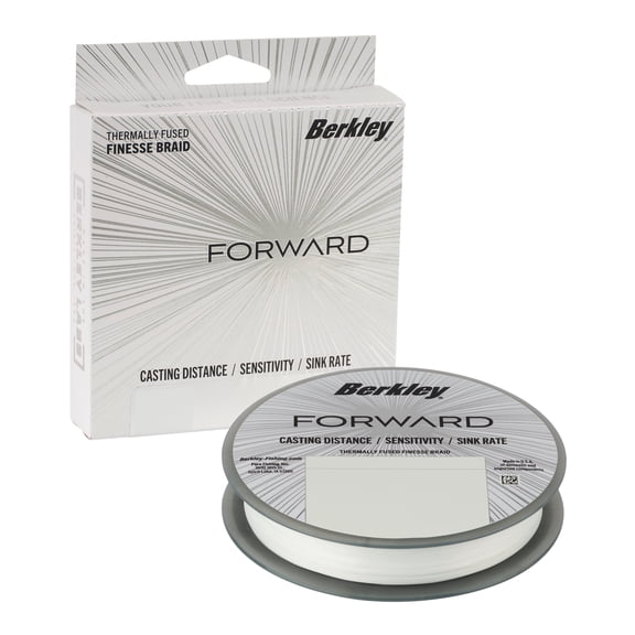 Berkley Forward Braid Fishing Line, Crystal, 12 lb Test Strength, 150 yd