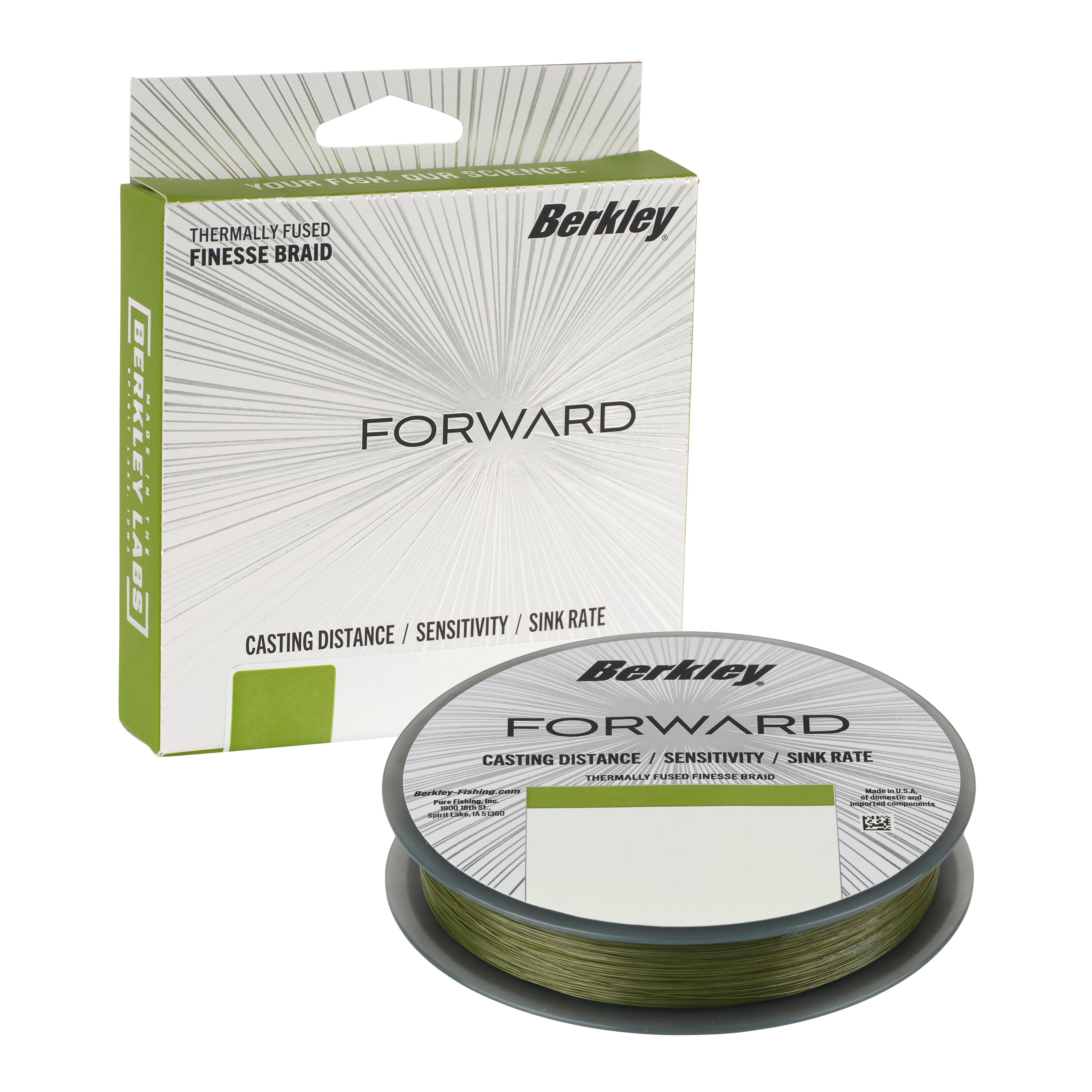 Berkley Forward Braid Fishing Line, Low-Vis Green, 10 lb Test Strength, 150 yd
