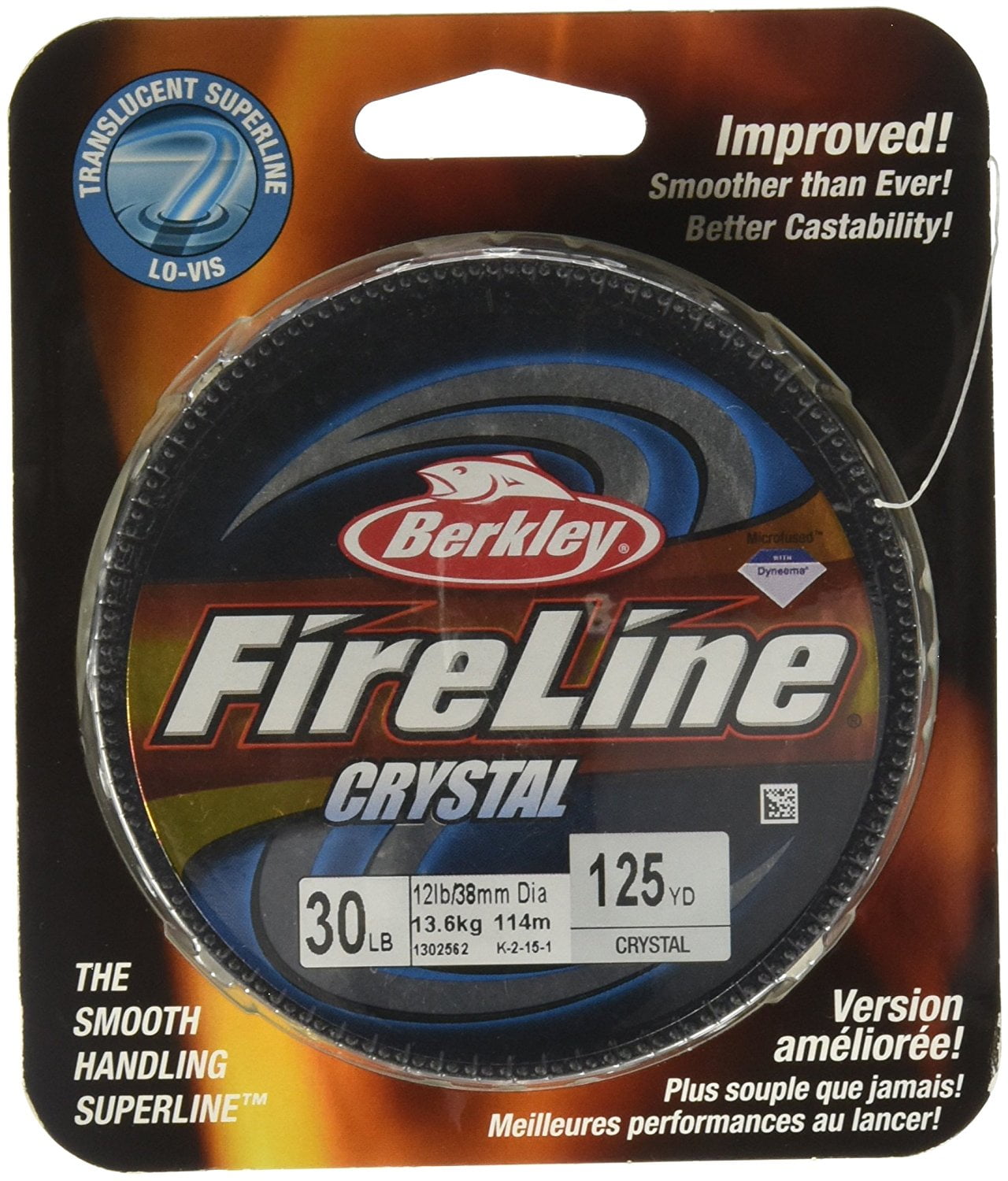 Berkley FireLine Fused Superline Braided Fishing Line, 20lb, 1500yd,  Crystal 