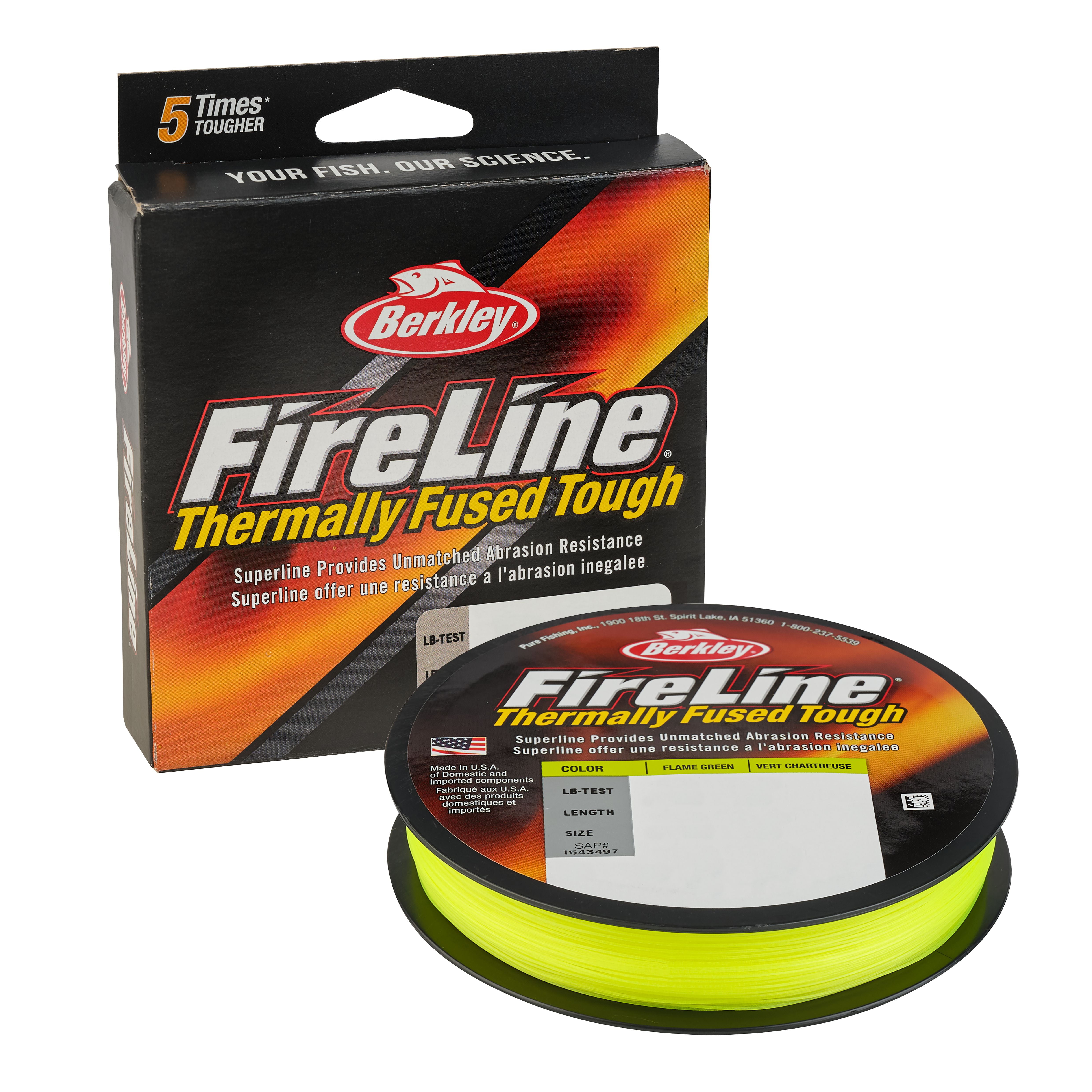 Berkley FireLine® Fishing Line, Flame Green, 20 lb Test Strength, 300 yd
