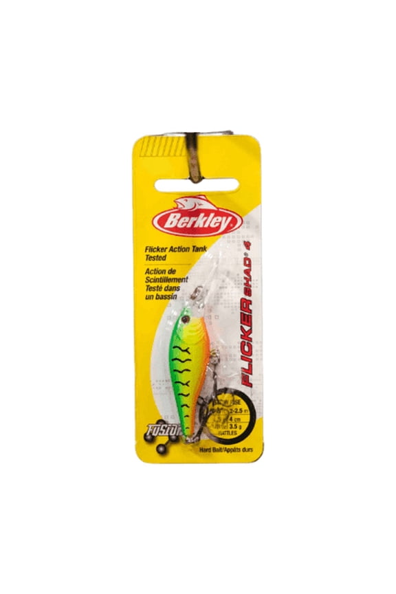 Flicker Shad Fishing Lure, Firetiger, 1/8 oz