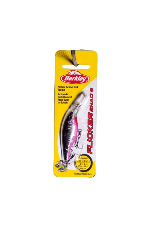 Flicker Shad Fishing Lure, Slick Purple Candy, 3/16 oz