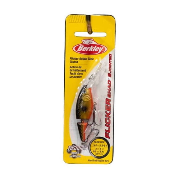 Berkley Flicker Shad Jointed Fishing Lure, Fool's Gold, 1/5 oz