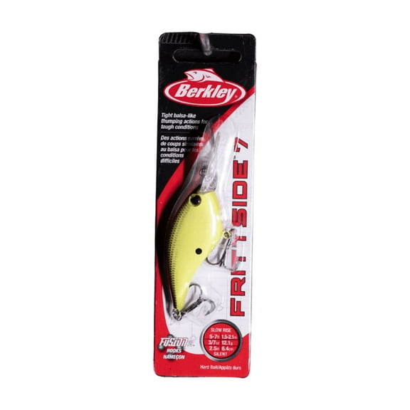 Berkley Frittside Fishing Lure, Black Chartreuse, 3/7 oz