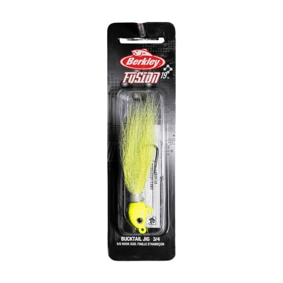 Berkley Fusion19 Bucktail Jigs, Chartreuse, 3/4 oz