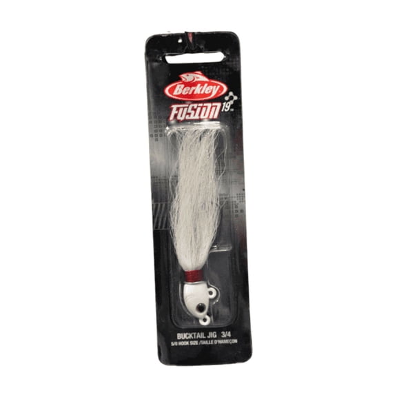 Berkley Fusion19 Bucktail Jigs, White, 3/4 oz