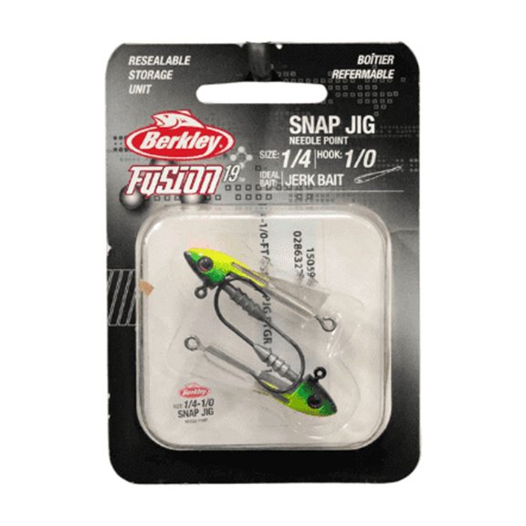 Berkley Fusion19 Snap Jigs, Firetiger, 1/4 oz, 1/0 Hook Size
