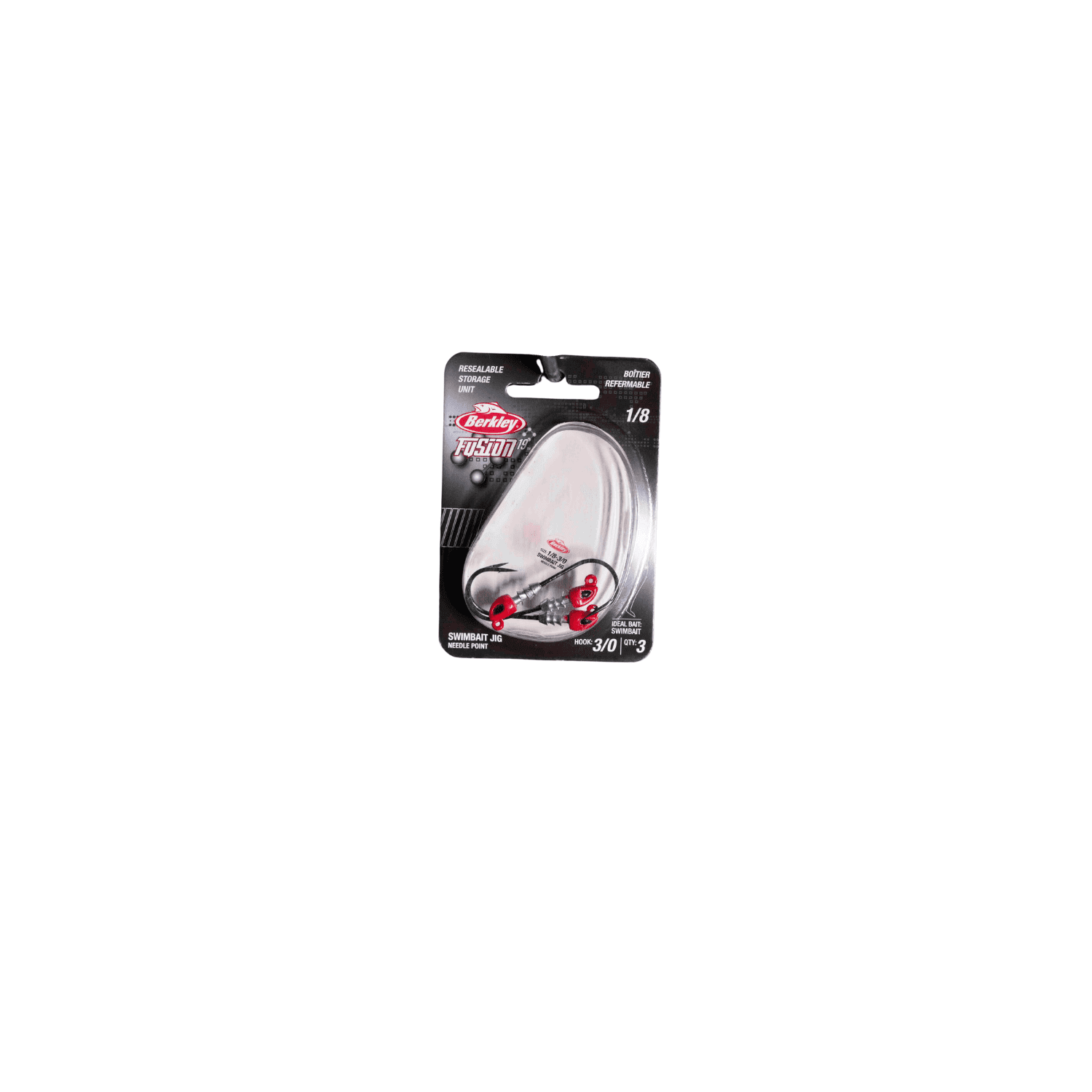 Berkley Fusion19 Swimbait Jighead, Pearl White, Size 3/0, 1/4 oz.