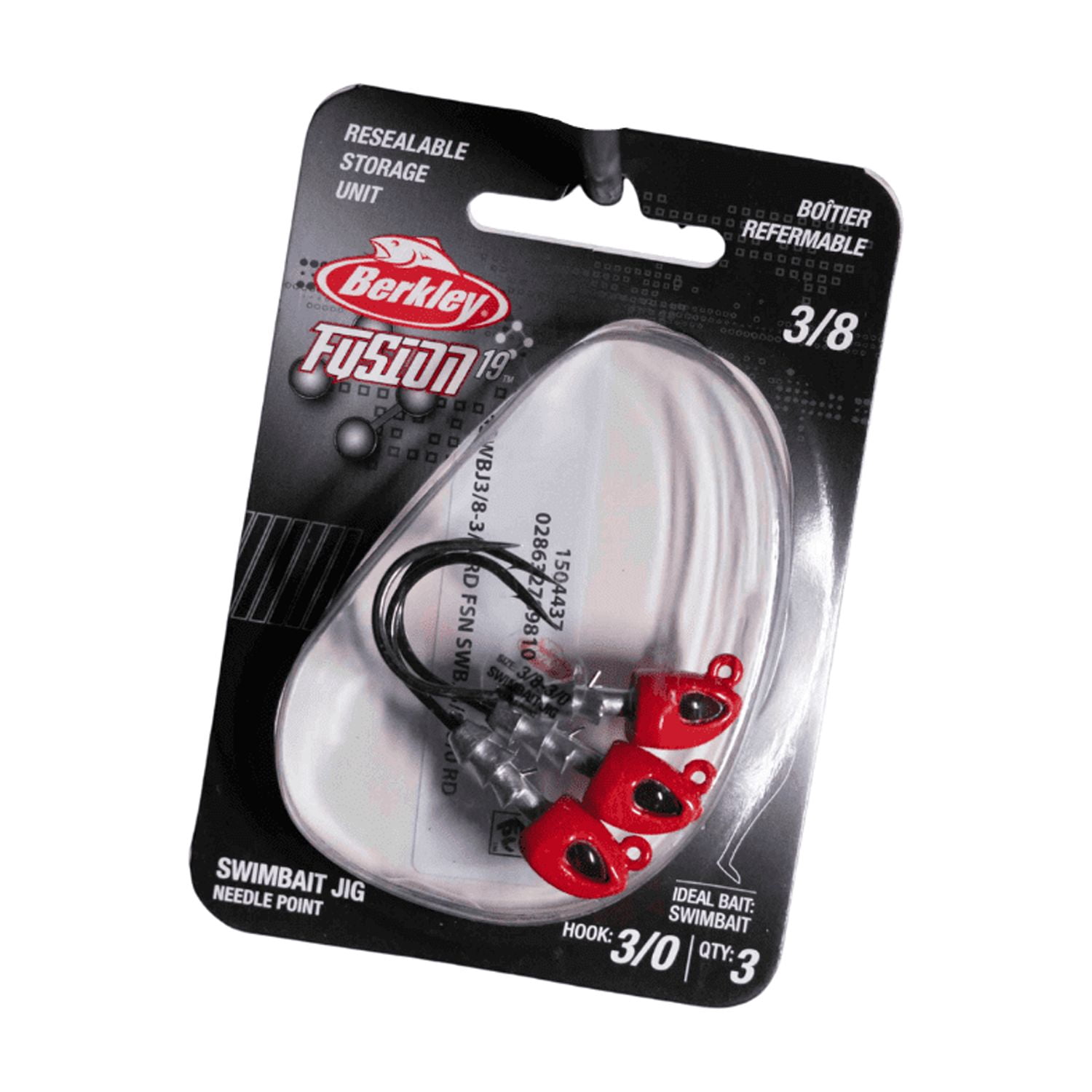 Berkley Fusion19 Swimbait Jighead, Pearl White, Size 3/0, 1/4 oz.