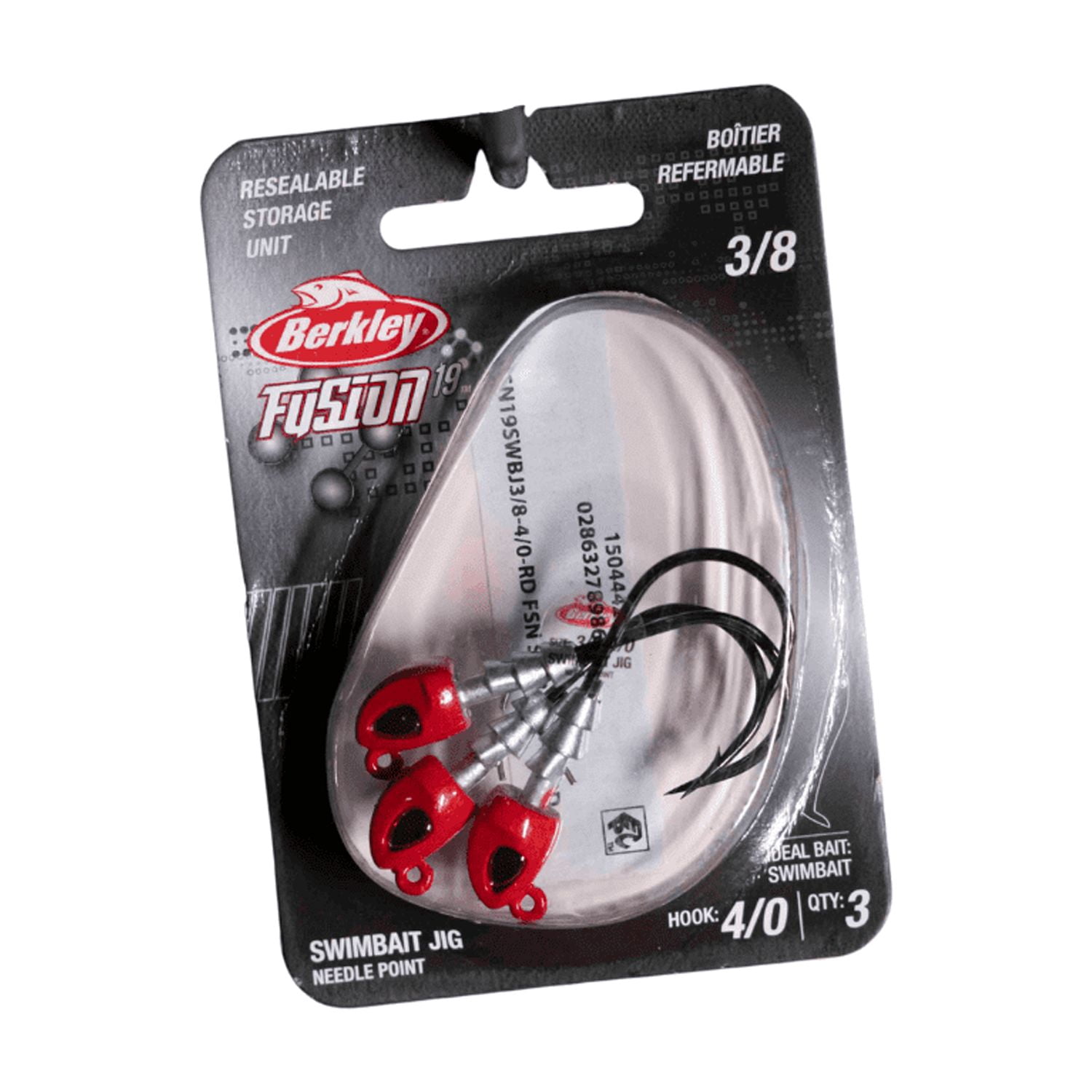 Berkley Fusion19 Swimbait Jighead, Unpainted, Size 3/0, 1/4 oz.