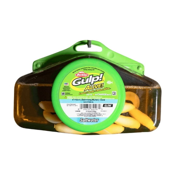 Berkley Gulp! Gulp! Alive! Saltwater Swimming Mullet Bait Grubs