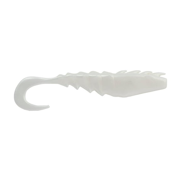 Berkley Gulp! Saltwater Nemesis Prawn Curl Tail, 5 in, Pearl White
