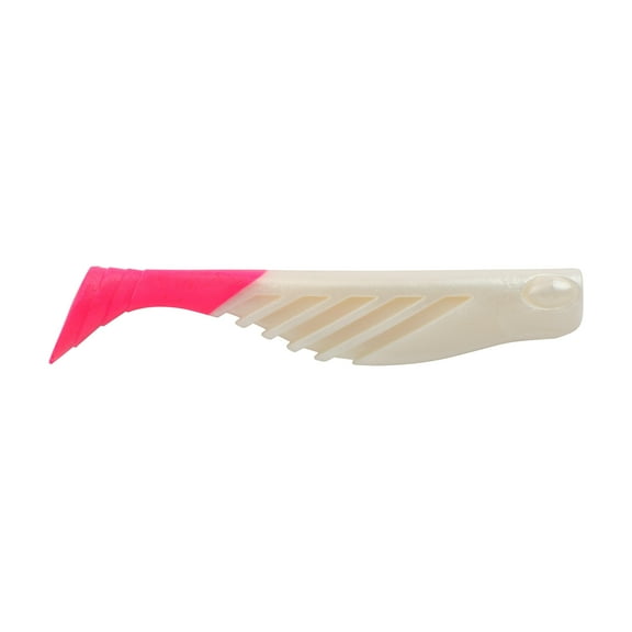 Berkley Gulp! Saltwater Ripple Mullet, 4 in, Pearl White/Pink