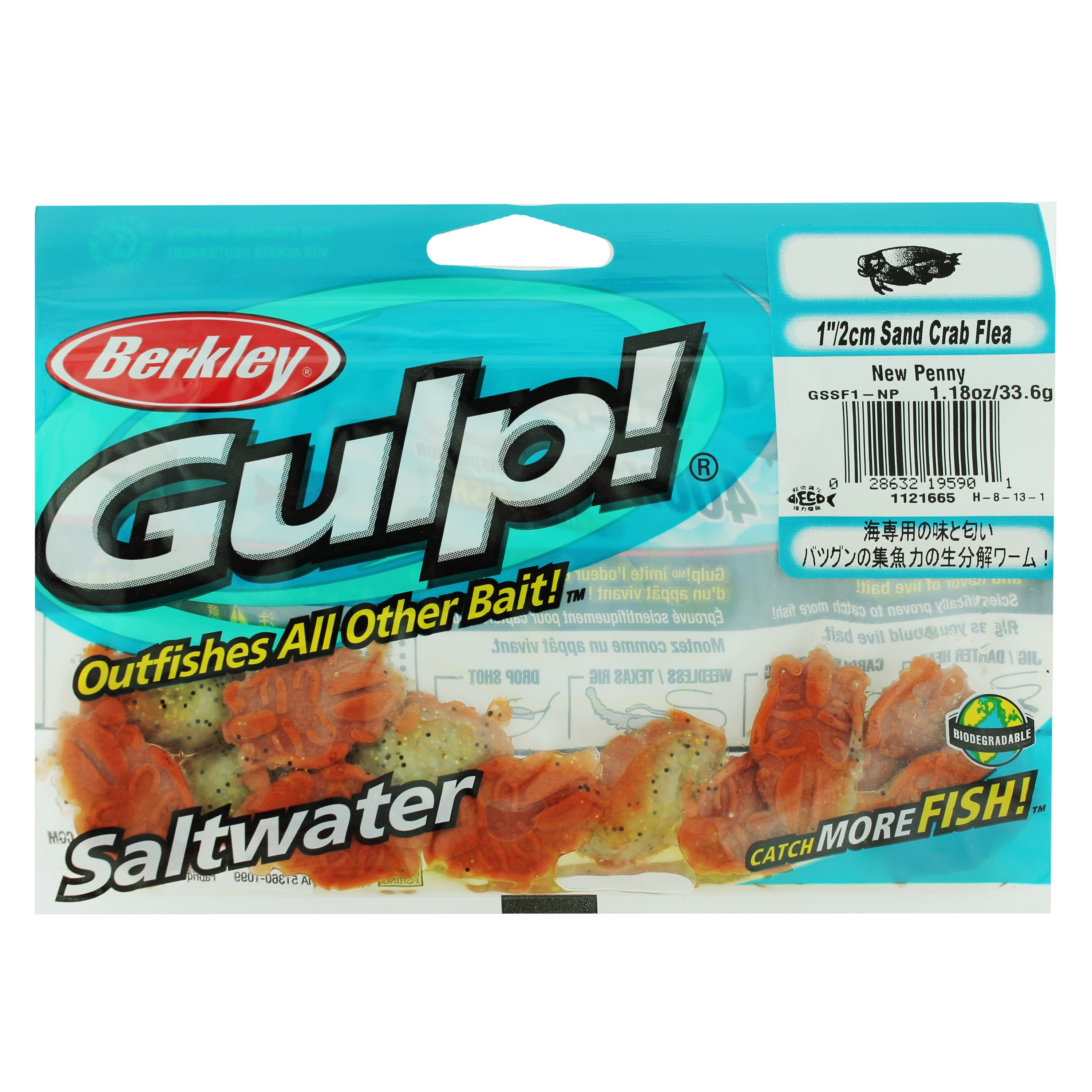 Berkley Gulp! Crab Flea Soft Bait, New Penny, 1
