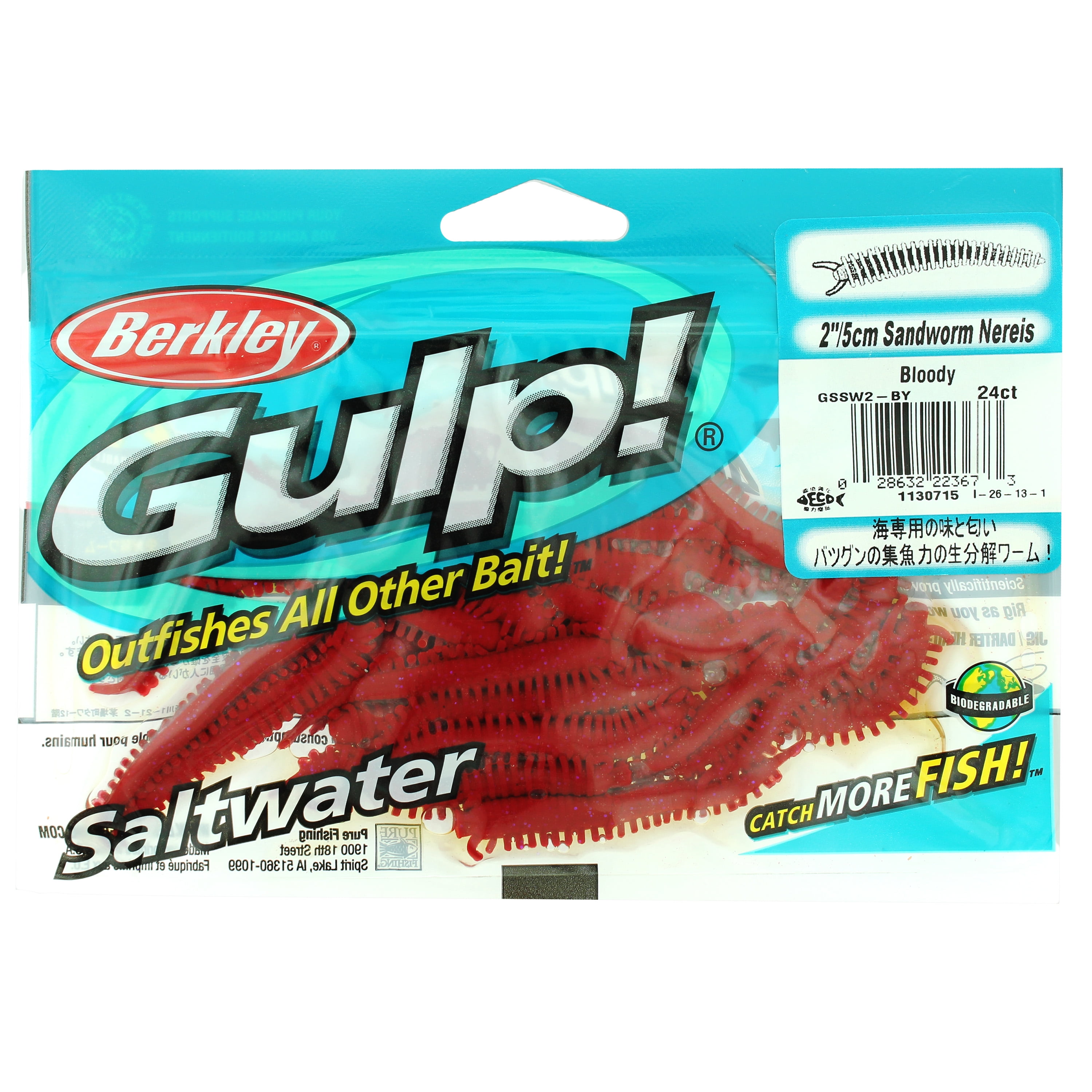 Berkley Gulp! 2 Sandworm - Bloody