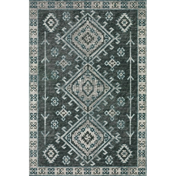 Berkley Hempstead Area Rug BR2 Midnight Scrolls Arrows 3' x 5' Rectangle