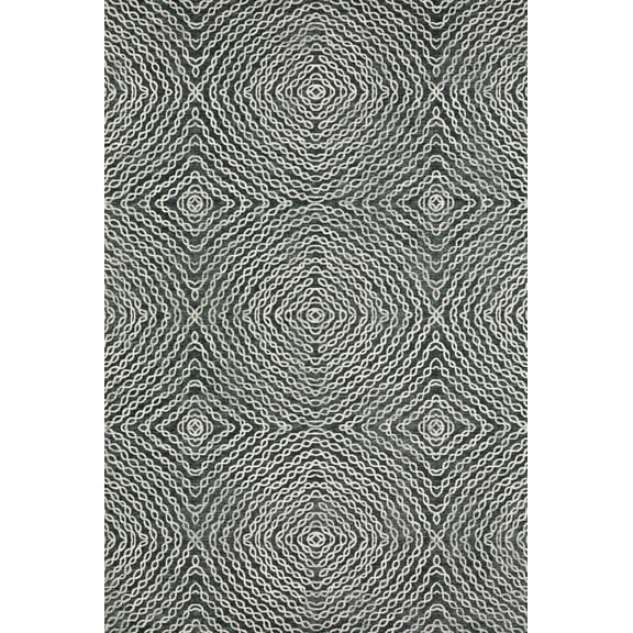 Berkley Hempstead Area Rug BR3 Midnight Rings Loops 5' x 7' Rectangle