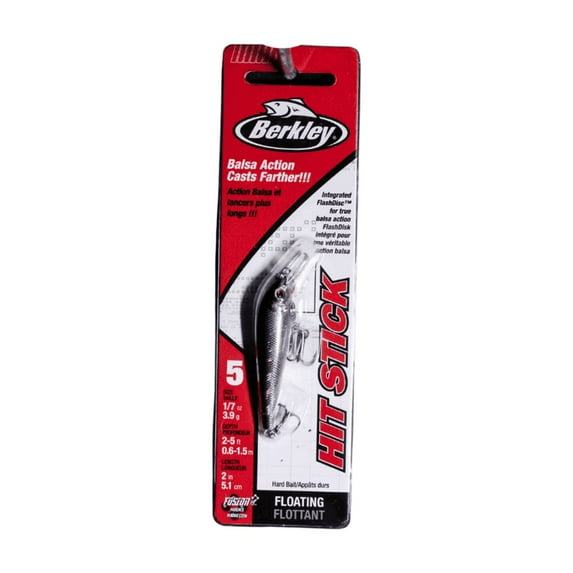 Berkley Hit Stick Fishing Lure, Black Silver, 1/7 oz