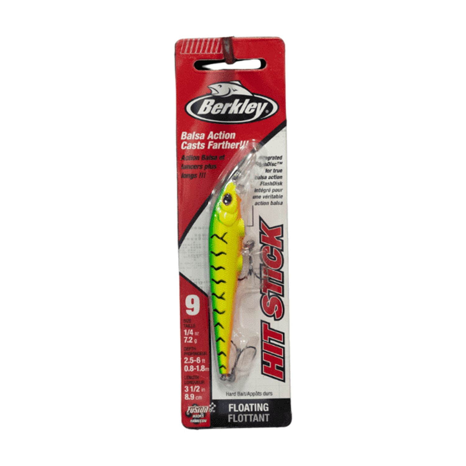 Berkley Hit Stick Fishing Lure, Firetiger, 1/4 oz