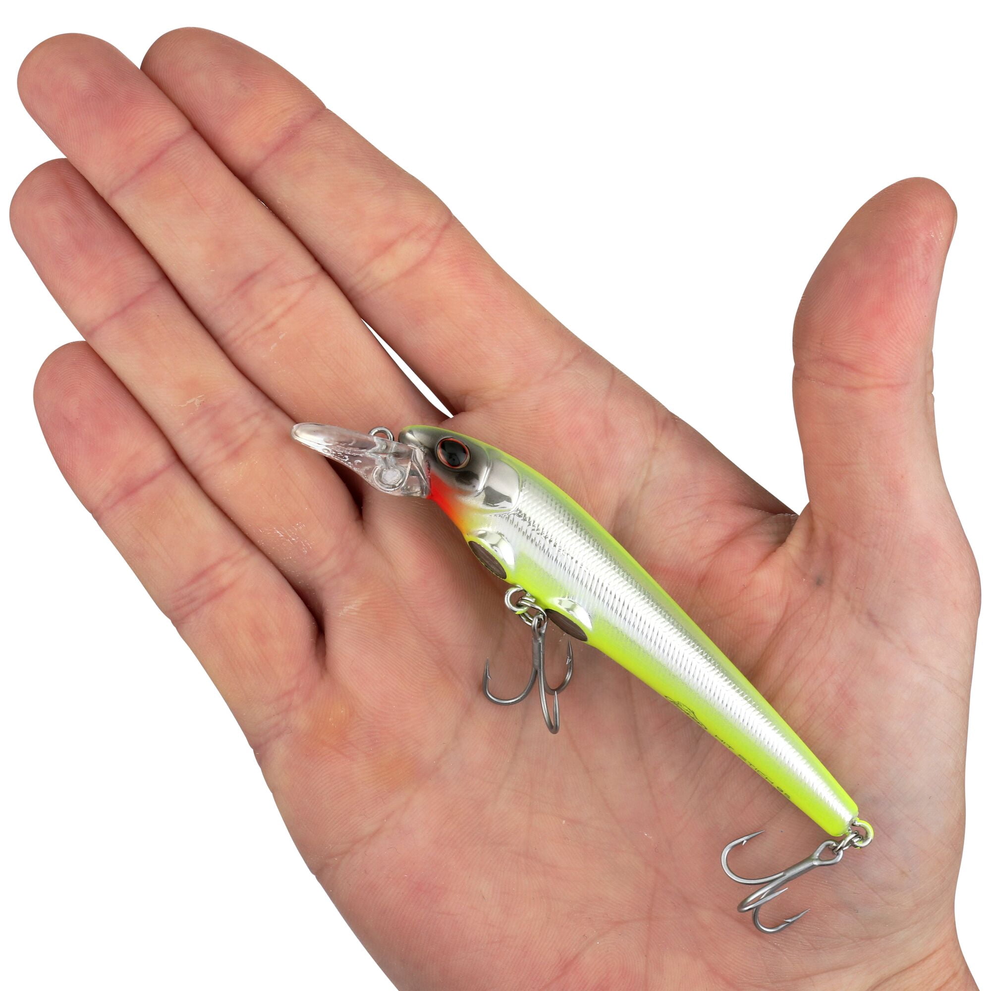 Berkley Hit Stick Saltwater, 3.75 in, Crankbaits, Chrome/Chartreuse (1 Count)