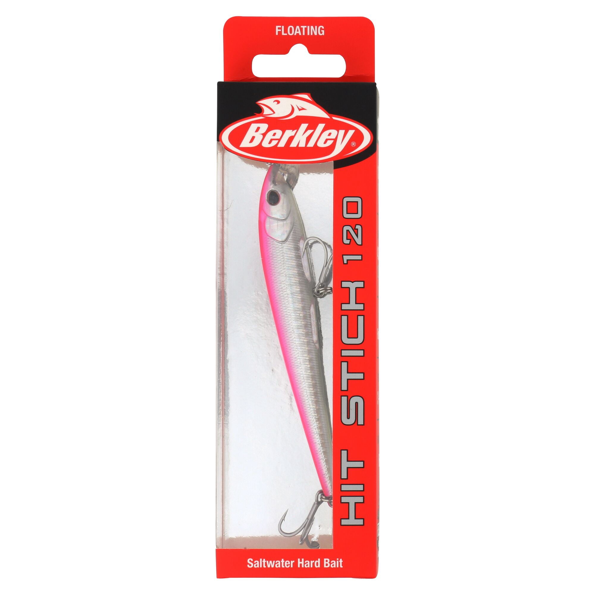 Berkley Hit Stick Saltwater, 4.7 in, Crankbaits, Pink Silver (1 Count)