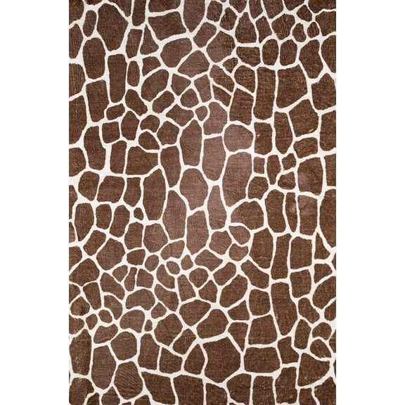 Berkley Homestead Area Rug AK4 Chocolate Giraffe Spots 2' x 7' Rectangle