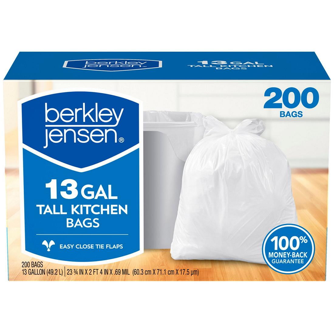 Berkley Jensen Flap Tie Kitchen Bags, 300 ct./8 gal.
